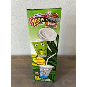 Hefty Zoo Pals Cups Safari Collection 12 Ct New Sealed Box